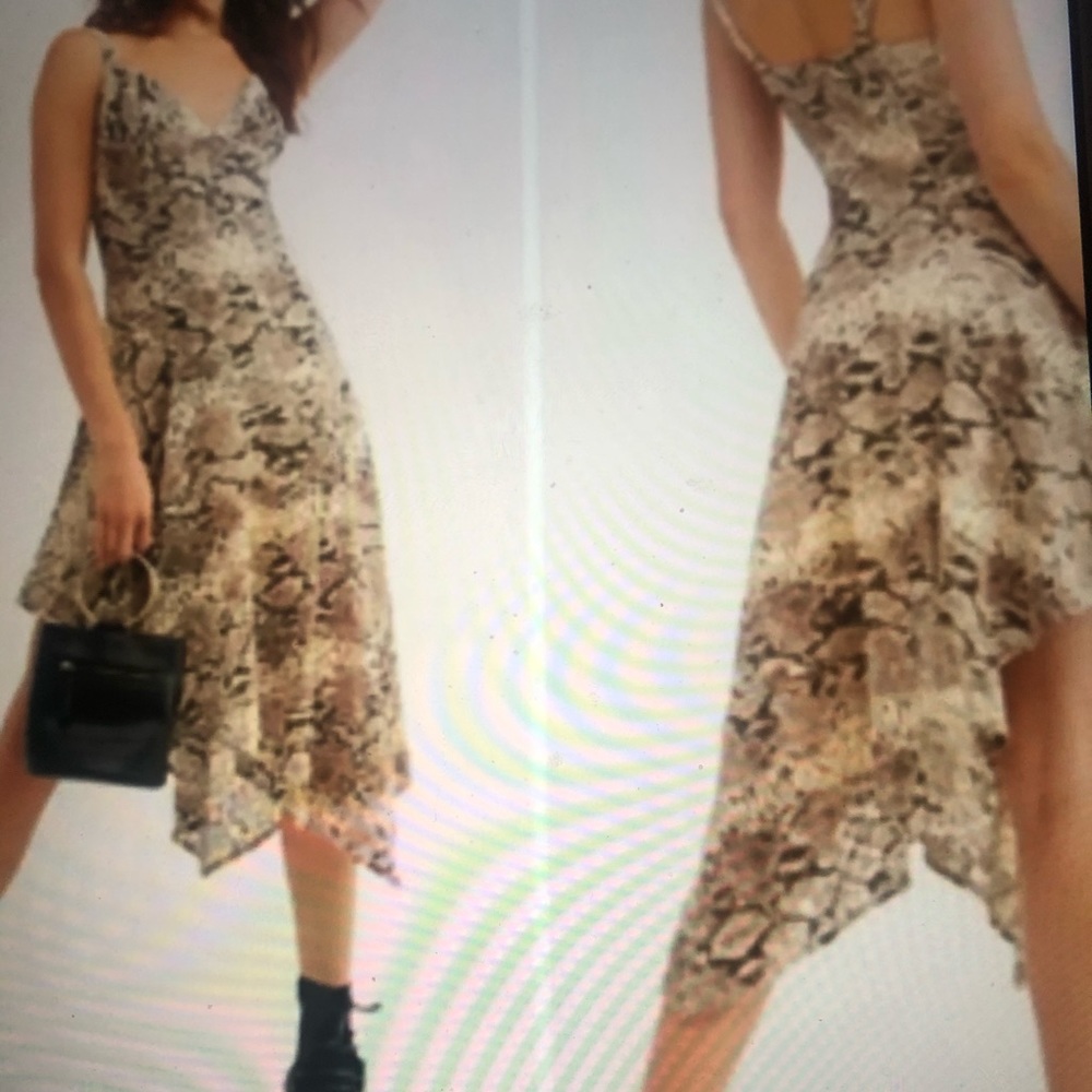NWOT free people Midnigth Dance snake dress size 8